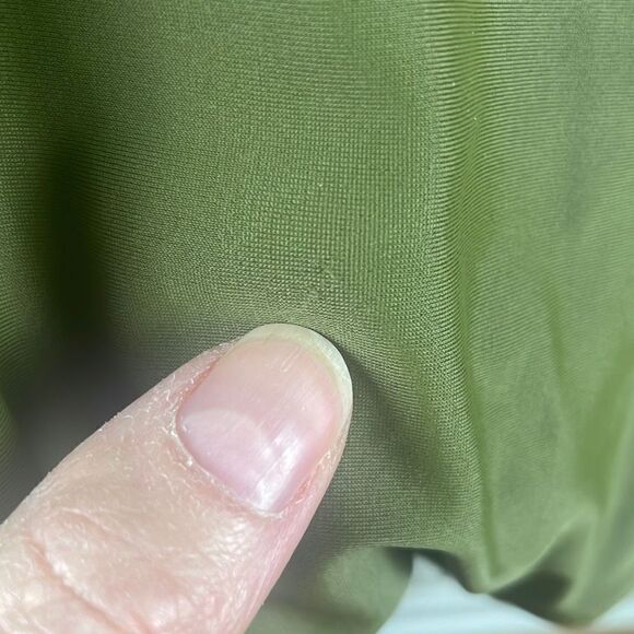 Playa Swim Olive Green Ruffled One Shoulder One Piece Swimsuit sz XL (16) - Picture 9 of 9